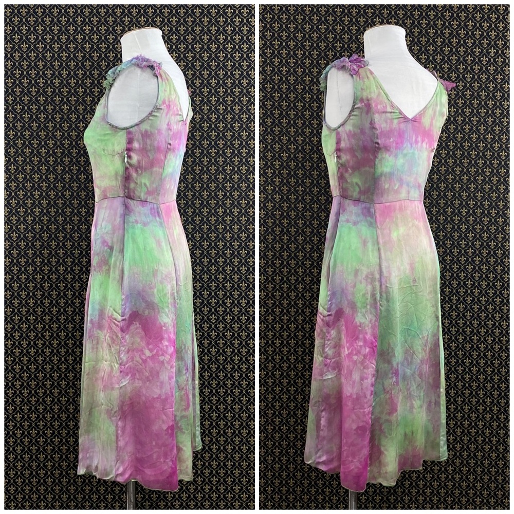 2005 Anthro “Watercolor Silk Dress” by C.C. Outlaw - Picture 8 of 16